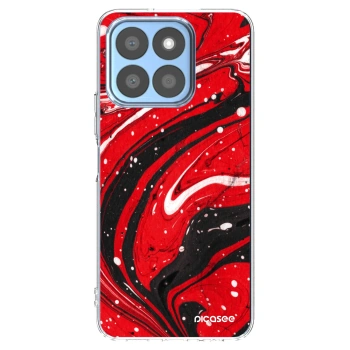 Picasee διαφανής θήκη σιλικόνης Honor X8b - Red black
