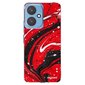 Picasee διαφανής θήκη σιλικόνης Xiaomi Redmi 13C 5G - Red black