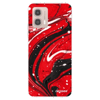 Picasee διαφανής θήκη σιλικόνης Motorola Moto G53 5G - Red black