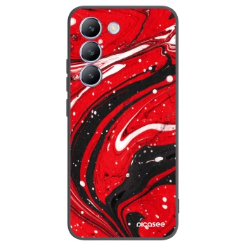 Picasee Μαύρη θήκη σιλικόνης για Vivo V40 SE 5G - Red black