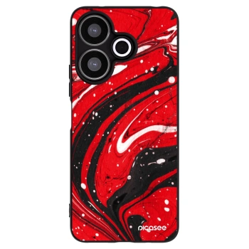 Picasee Μαύρη θήκη σιλικόνης για Xiaomi Redmi 13 4G - Red black