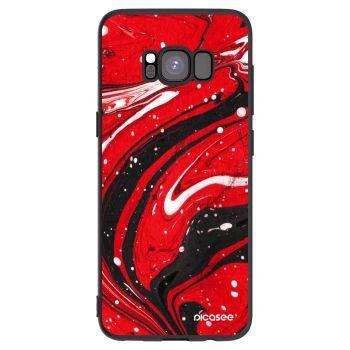 Picasee Μαύρη θήκη σιλικόνης για Samsung Galaxy S8 G950F - Red black
