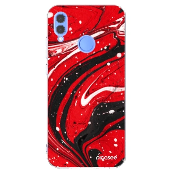 Picasee διαφανής θήκη σιλικόνης Huawei P Smart 2019 - Red black