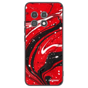Picasee Μαύρη θήκη σιλικόνης για OnePlus 11 5G - Red black