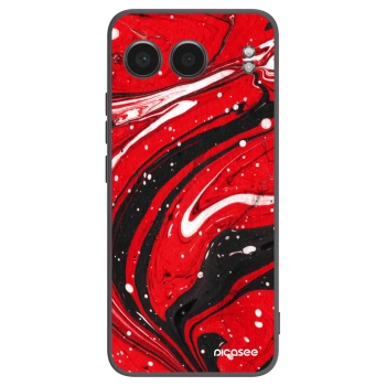 Picasee Μαύρη θήκη σιλικόνης για OnePlus Nord 4 - Red black