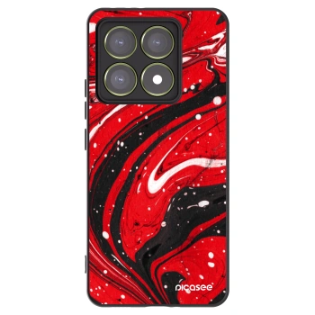 Picasee Μαύρη θήκη σιλικόνης για Xiaomi 14T - Red black