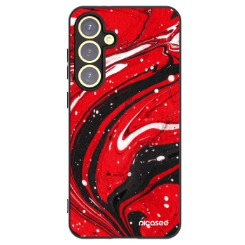 Picasee Μαύρη θήκη σιλικόνης για Samsung Galaxy S24 FE S721B - Red black