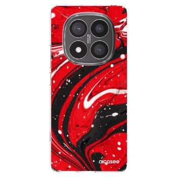 Picasee διαφανής θήκη σιλικόνης Xiaomi Redmi Note 14 Pro+ 5G - Red black