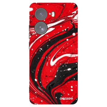Picasee Μαύρη θήκη σιλικόνης για Xiaomi Poco X7 - Red black