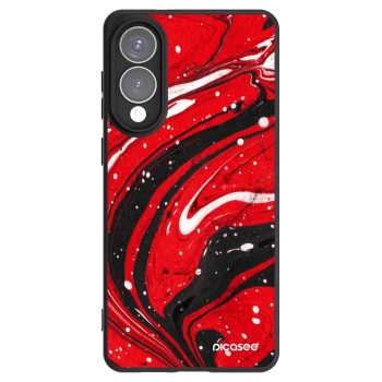 Picasee Μαύρη θήκη σιλικόνης για Samsung Galaxy S25 Edge 5G - Red black