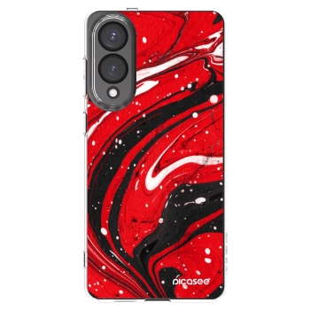Picasee διαφανής θήκη σιλικόνης Samsung Galaxy S25 Edge 5G - Red black