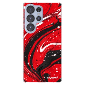 Picasee διαφανής θήκη σιλικόνης Samsung Galaxy S25 Ultra 5G - Red black