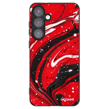 Picasee Μαύρη θήκη σιλικόνης για Samsung Galaxy S25+ 5G - Red black