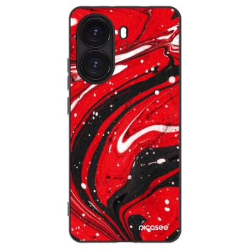 Picasee Μαύρη θήκη σιλικόνης για Xiaomi Poco X7 Pro 5G - Red black