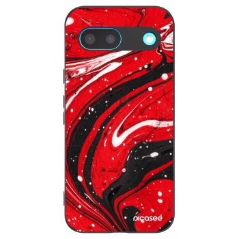 Picasee Μαύρη θήκη σιλικόνης για Google Pixel 8 - Red black