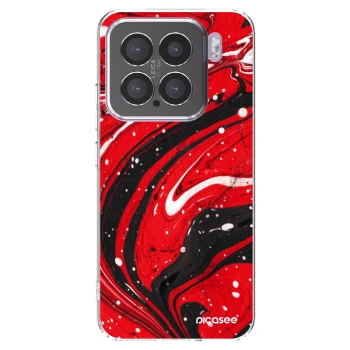 Picasee διαφανής θήκη σιλικόνης Xiaomi 15 - Red black