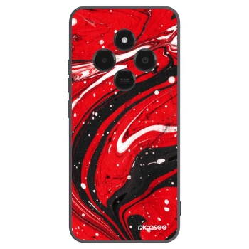 Picasee Μαύρη θήκη σιλικόνης για Xiaomi Poco C75 - Red black