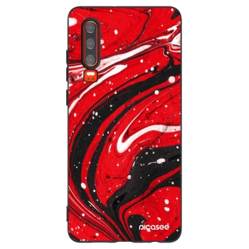 Picasee Μαύρη θήκη σιλικόνης για Huawei P30 - Red black