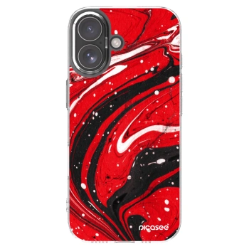 Picasee διαφανής θήκη σιλικόνης Apple iPhone 17 - Red black