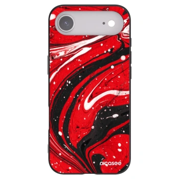 Picasee Μαύρη θήκη σιλικόνης για Apple iPhone Air - Red black
