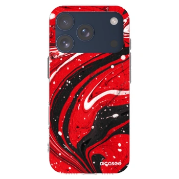Picasee διαφανής θήκη σιλικόνης Apple iPhone 17 Pro - Red black