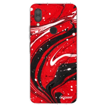 Picasee διαφανής θήκη σιλικόνης Xiaomi Redmi 7 - Red black