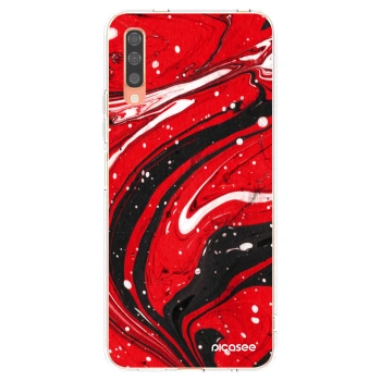 Picasee διαφανής θήκη σιλικόνης Samsung Galaxy A70 A705F - Red black