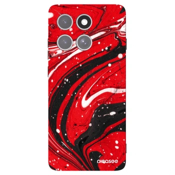 Picasee Μαύρη θήκη σιλικόνης για Motorola Edge 60 Pro - Red black