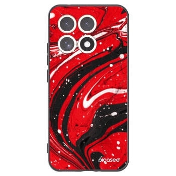 Picasee Μαύρη θήκη σιλικόνης για Xiaomi 15T - Red black
