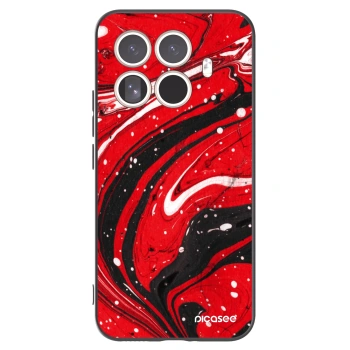 Picasee Μαύρη θήκη σιλικόνης για Xiaomi 15T Pro - Red black
