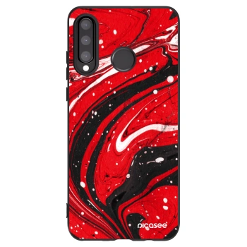 Picasee Μαύρη θήκη σιλικόνης για Huawei P30 Lite - Red black