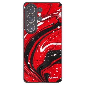 Picasee Μαύρη θήκη σιλικόνης για Samsung Galaxy S26 Ultra - Red black