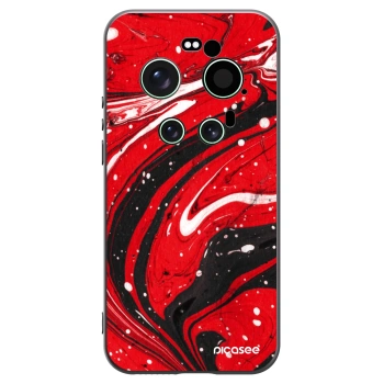 Picasee Μαύρη θήκη σιλικόνης για Xiaomi 17 Ultra - Red black