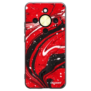 Picasee Μαύρη θήκη σιλικόνης για Honor Magic8 Lite 5G - Red black