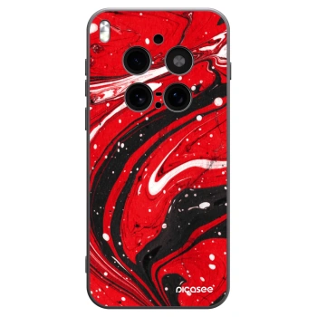 Picasee Μαύρη θήκη σιλικόνης για Vivo X300 Pro - Red black