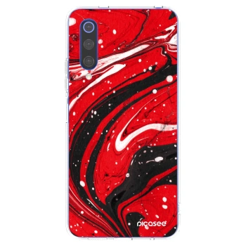 Picasee διαφανής θήκη σιλικόνης Xiaomi Mi 9 SE - Red black