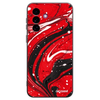 Picasee Μαύρη θήκη σιλικόνης για Samsung Galaxy A37 - Red black