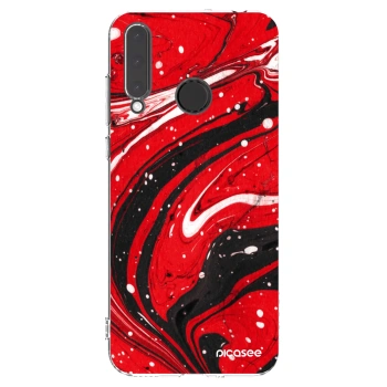 Picasee διαφανής θήκη σιλικόνης Honor 20 Lite - Red black