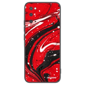 Picasee Μαύρη θήκη σιλικόνης για Samsung Galaxy S20 G980F - Red black