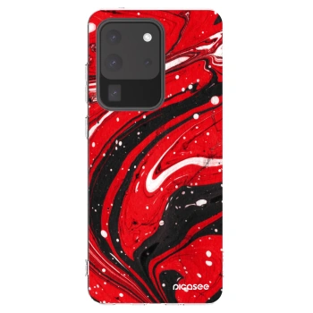 Picasee διαφανής θήκη σιλικόνης Samsung Galaxy S20 Ultra 5G G988F - Red black