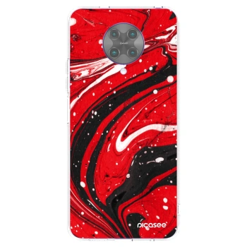 Picasee διαφανής θήκη σιλικόνης Xiaomi Poco F2 Pro - Red black