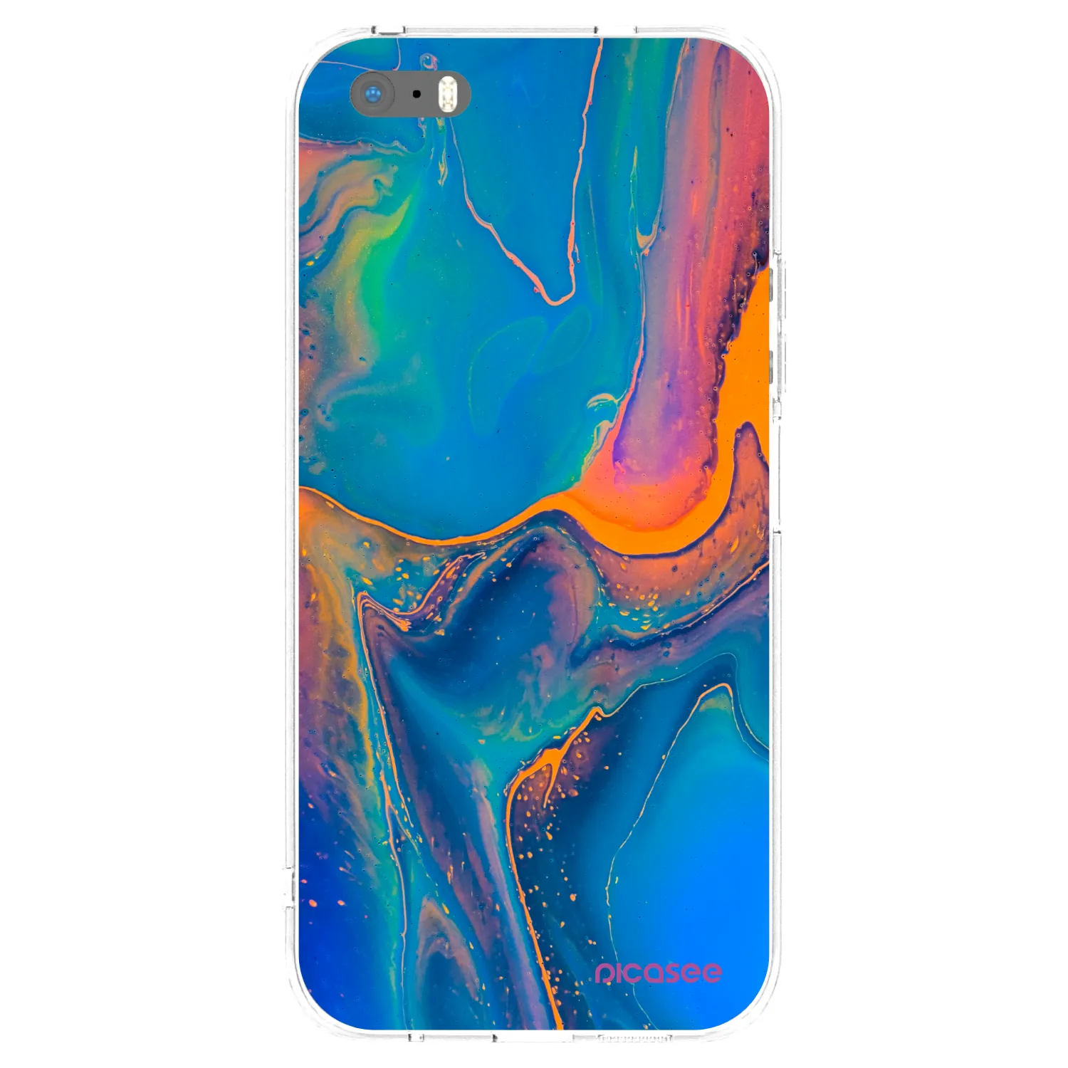 Picasee διαφανής θήκη σιλικόνης Apple iPhone 5/5S/SE - Rainbow