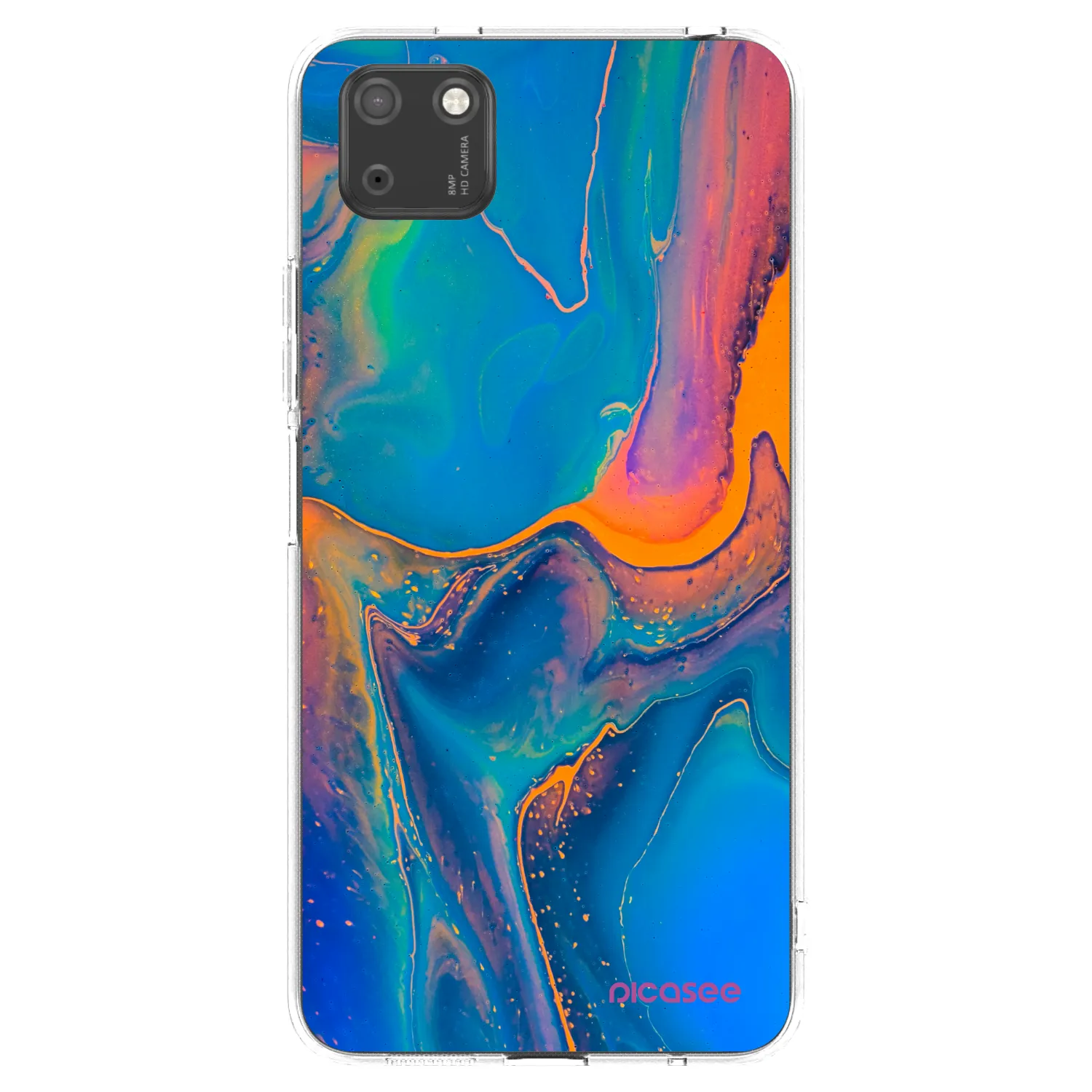 Picasee διαφανής θήκη σιλικόνης Huawei Y5P - Rainbow