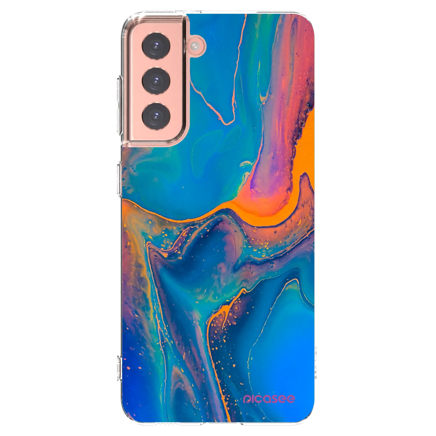 Picasee διαφανής θήκη σιλικόνης Samsung Galaxy S21 5G G991B - Rainbow