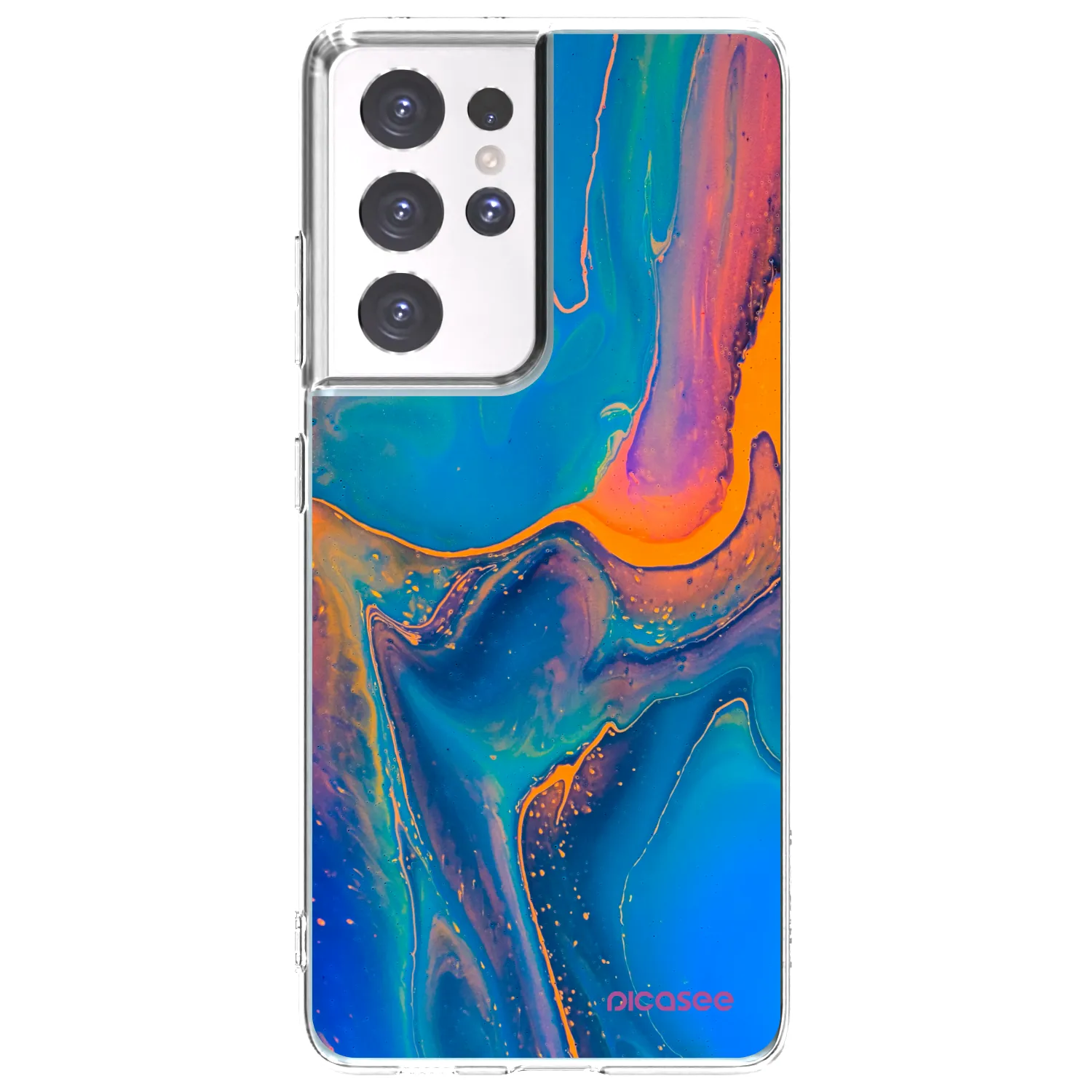 Picasee διαφανής θήκη σιλικόνης Samsung Galaxy S21 Ultra 5G G998B - Rainbow