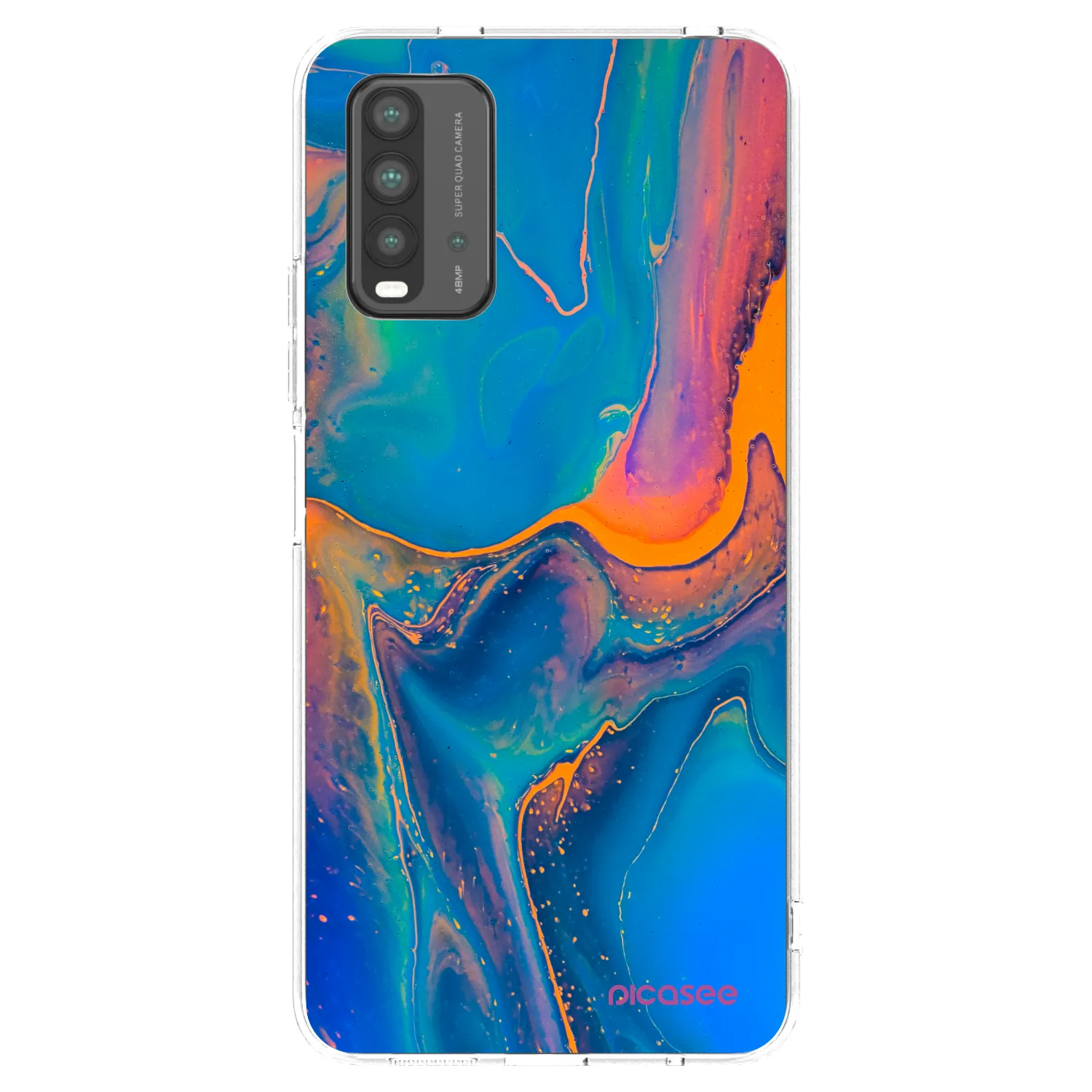 Picasee διαφανής θήκη σιλικόνης Xiaomi Redmi 9T - Rainbow