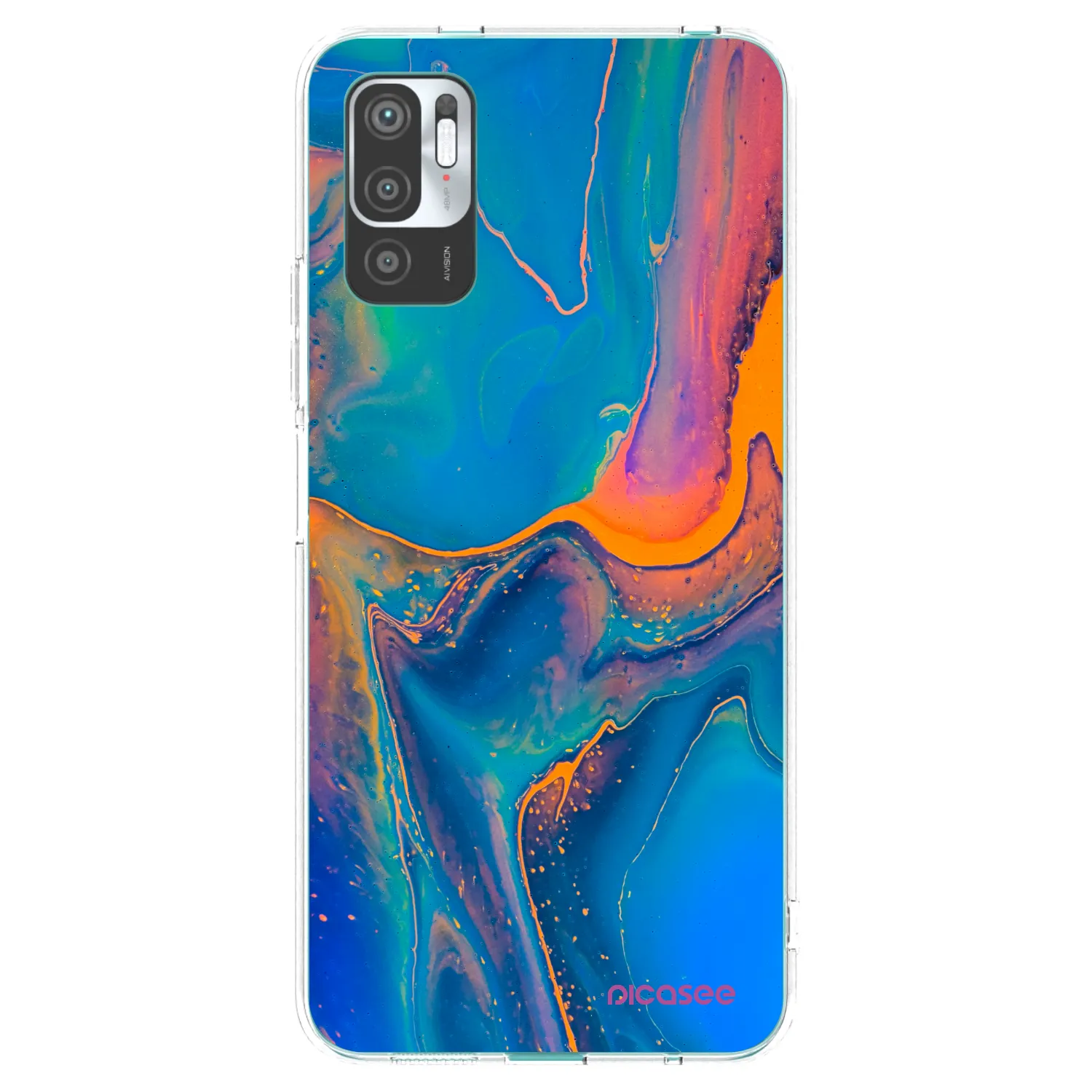 Picasee διαφανής θήκη σιλικόνης Xiaomi Redmi Note 10 5G - Rainbow