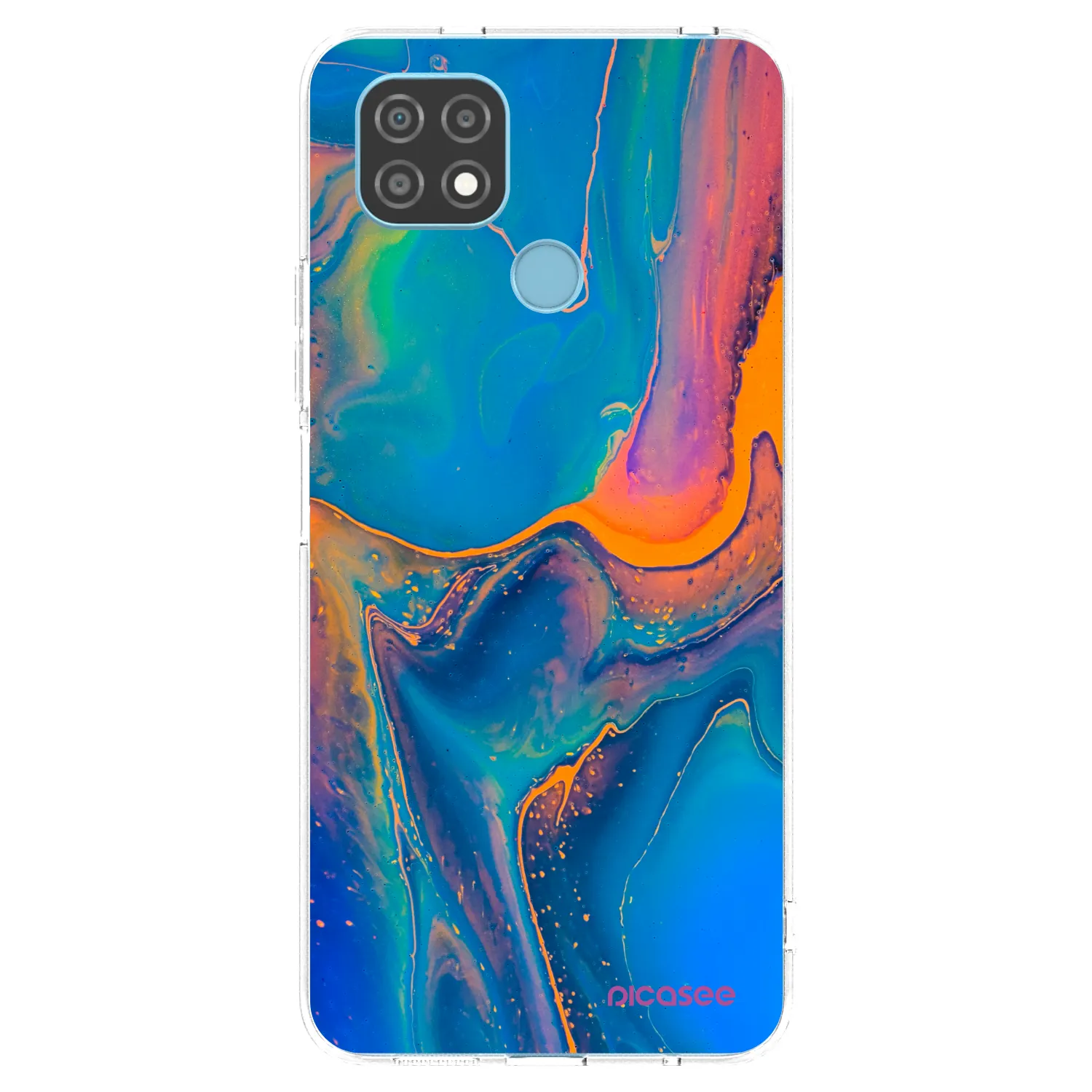 Picasee διαφανής θήκη σιλικόνης Realme C21 - Rainbow