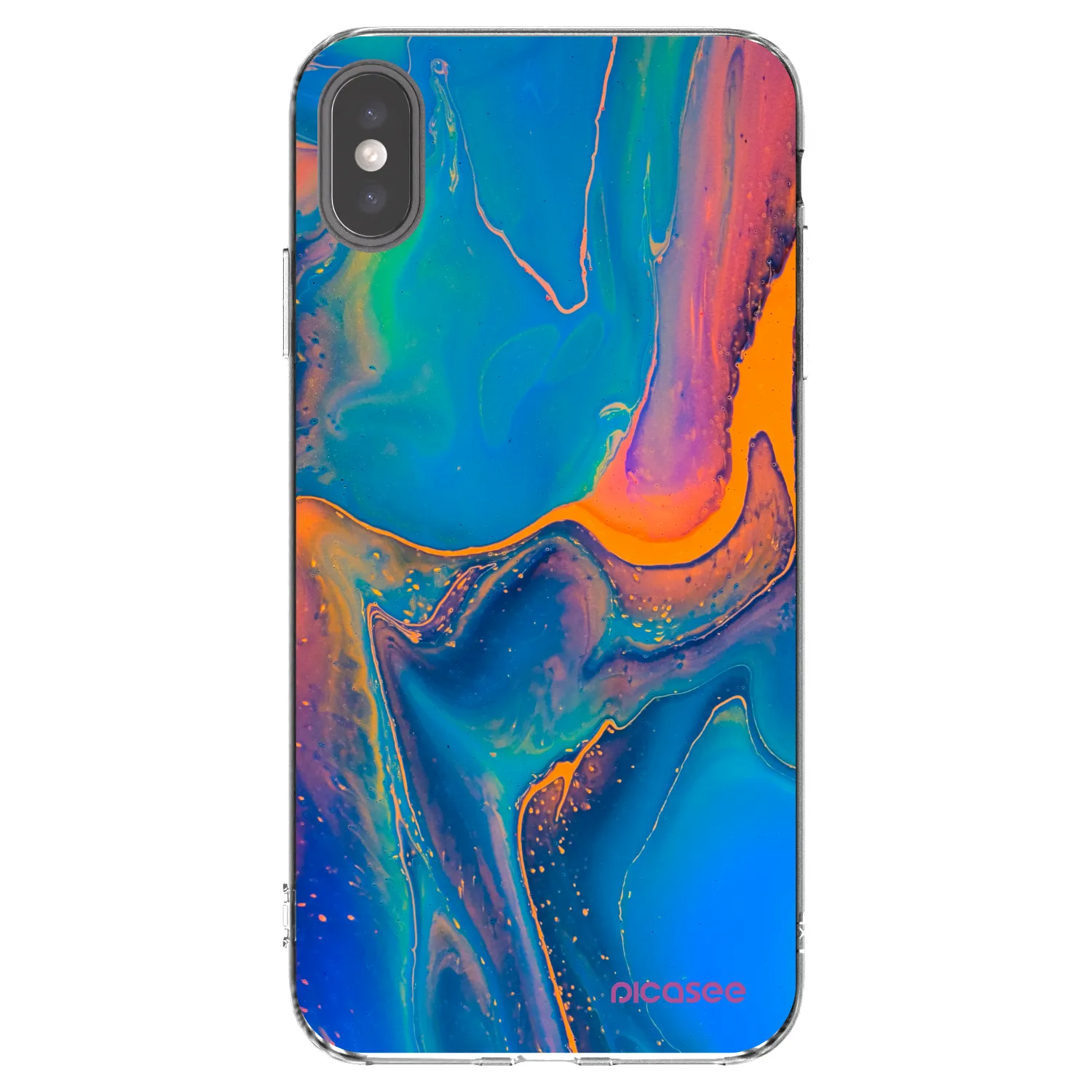 Picasee διαφανής θήκη σιλικόνης Apple iPhone XS Max - Rainbow