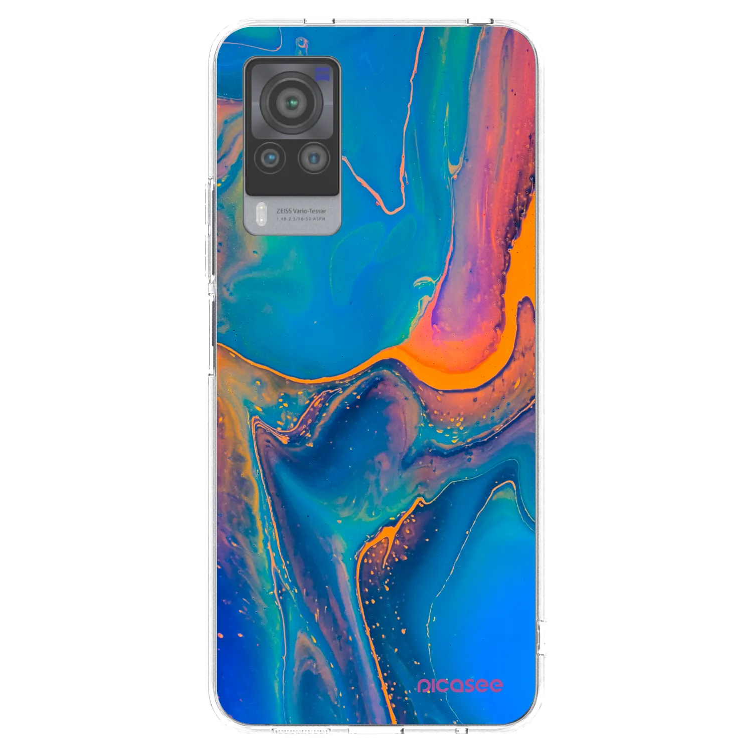 Picasee διαφανής θήκη σιλικόνης Vivo X60 Pro 5G - Rainbow